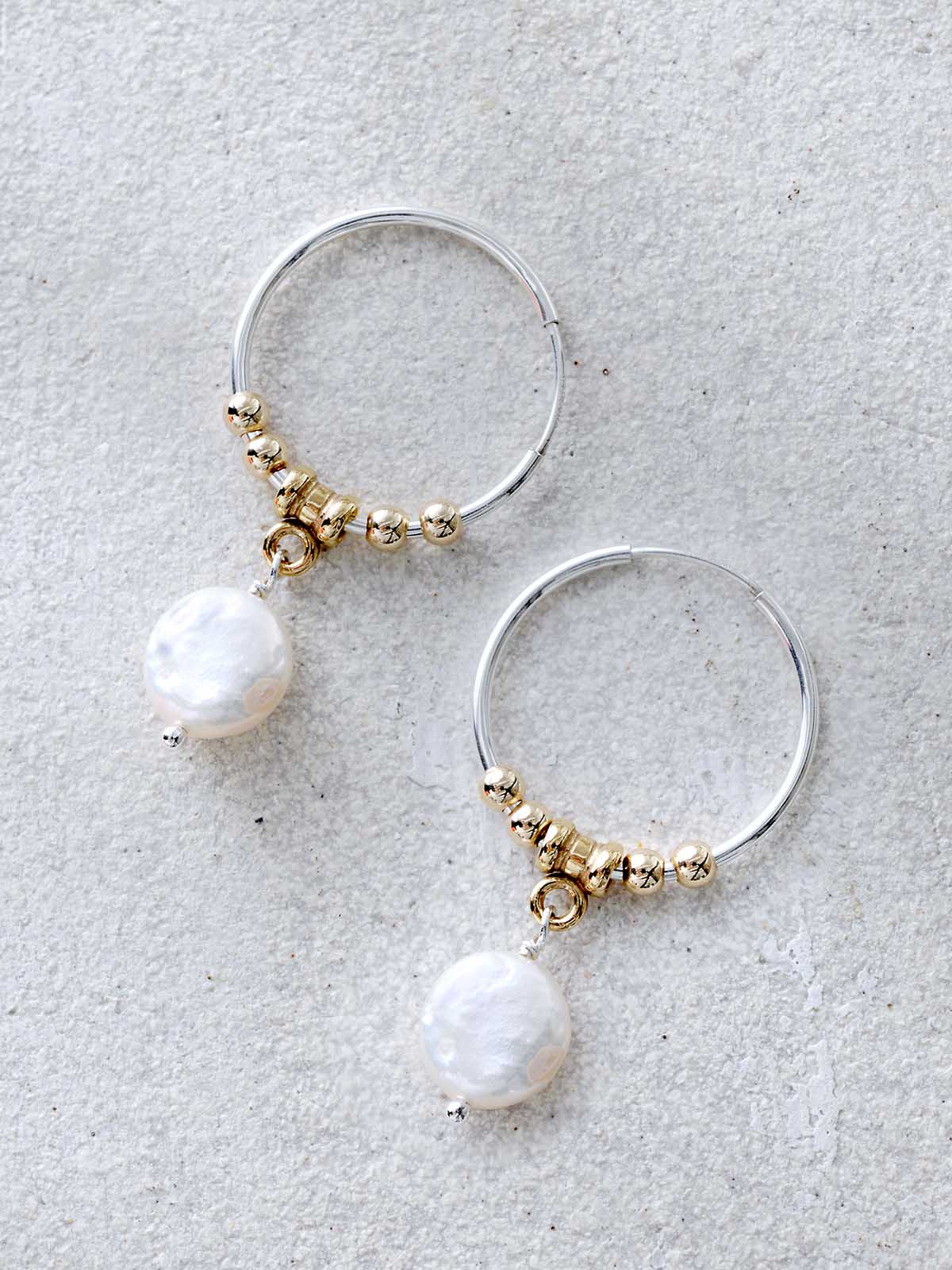 Perlen Ohrringe Silber  NL